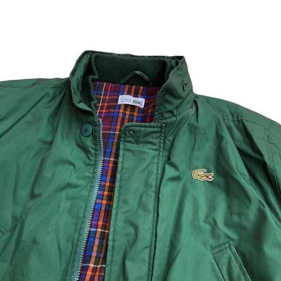 Vintage Plaid Lined Lacoste Jacket Large Green - Picture 3 of 15